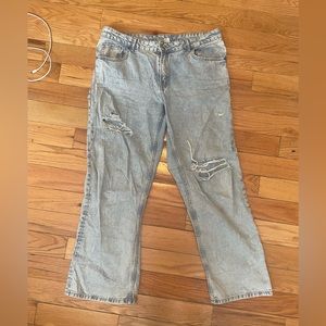 Divided size 12 ripped light wash jeans